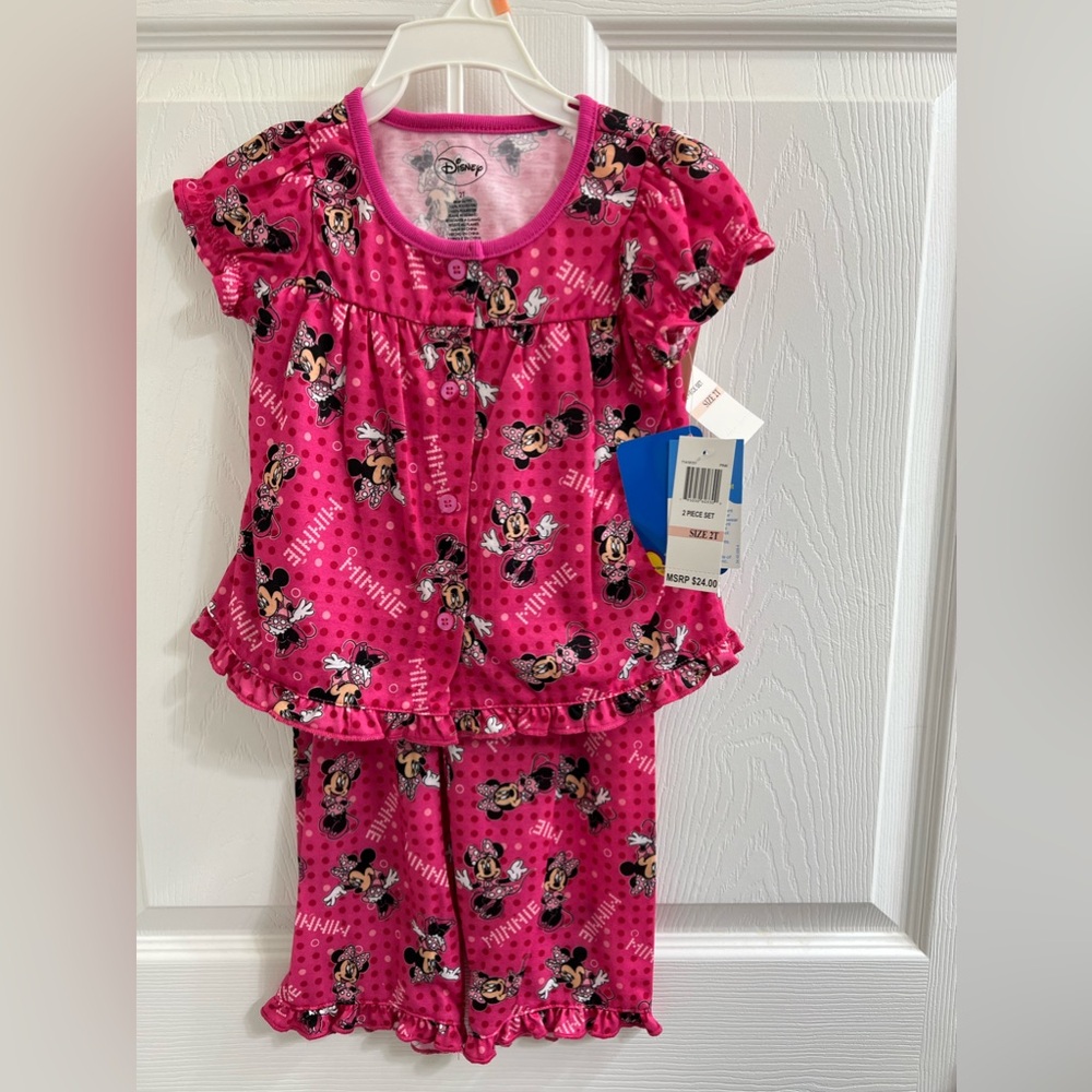 Disney girls 2 piece pajama set